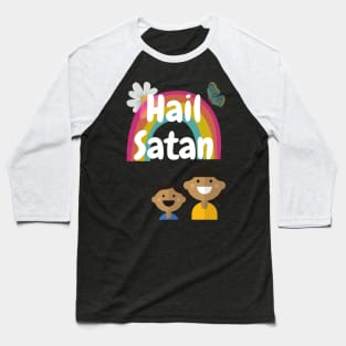 Hail Satan Cute Kids Baseball T-Shirt